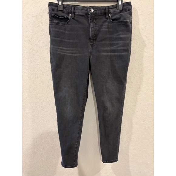 Lauren Ralph Lauren Denim - Lauren Ralph Lauren Womens Black High Rise Skinny Jeans Size 14 Faded Denim